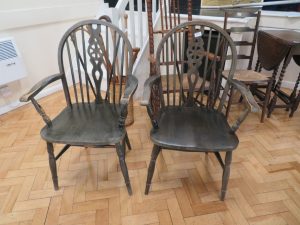 Two wooden chairs - unsold